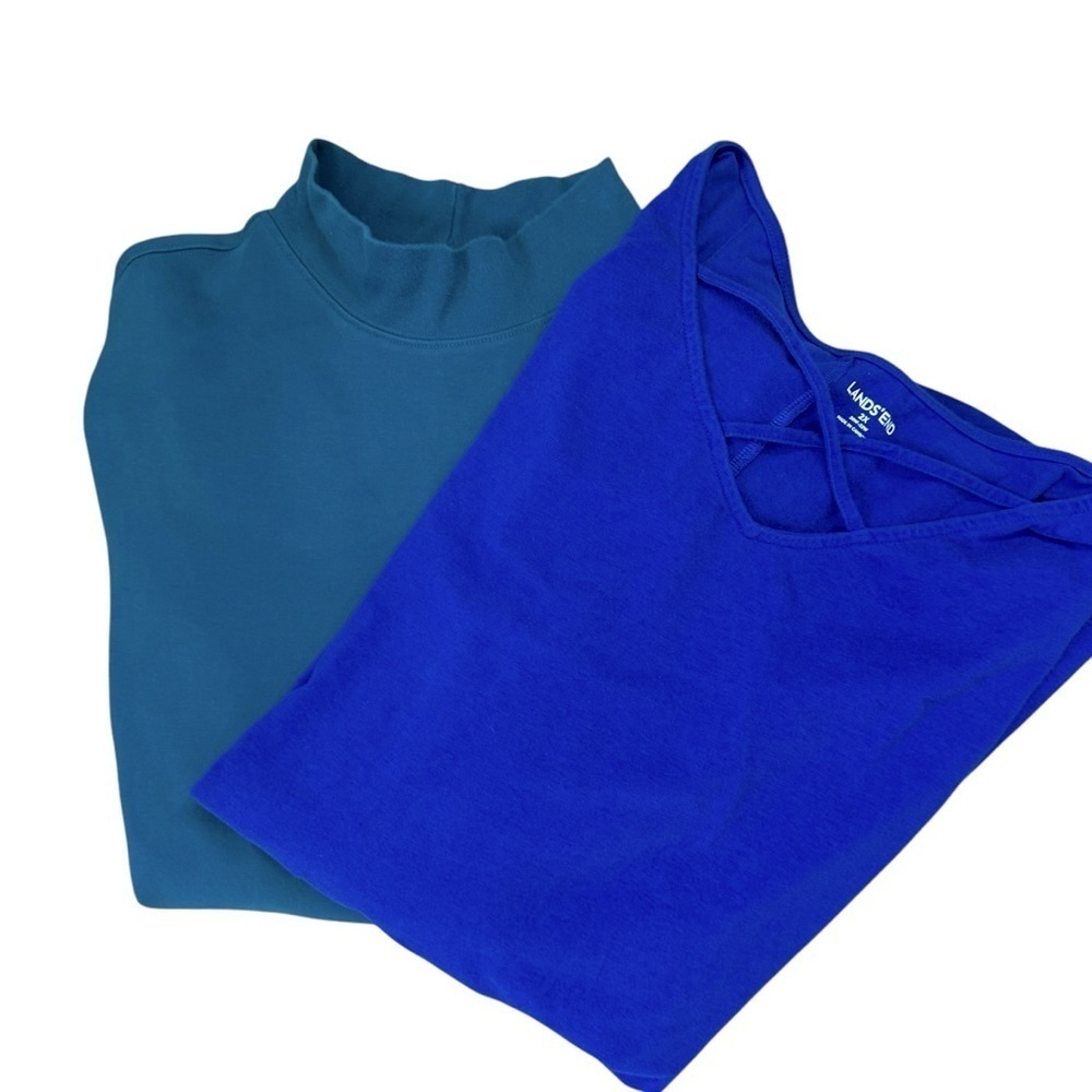 Lands End Bundle of 2 Long Sleeve Tees 2X